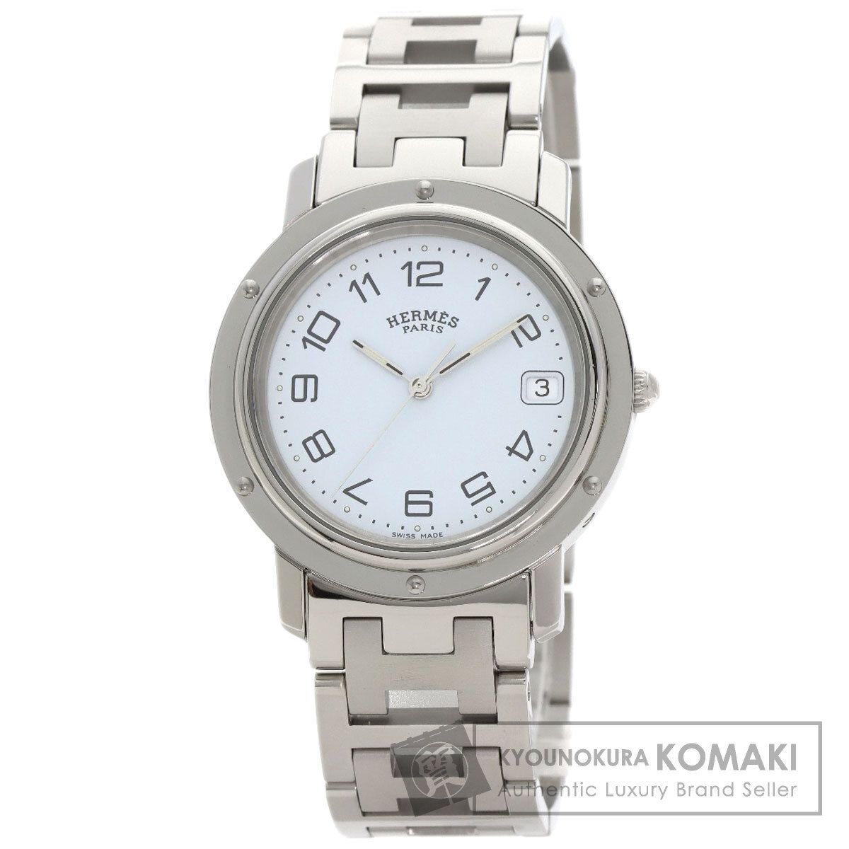 HERMES エルメス CL6.710 クリッパー 腕時計 SS SS メンズ
