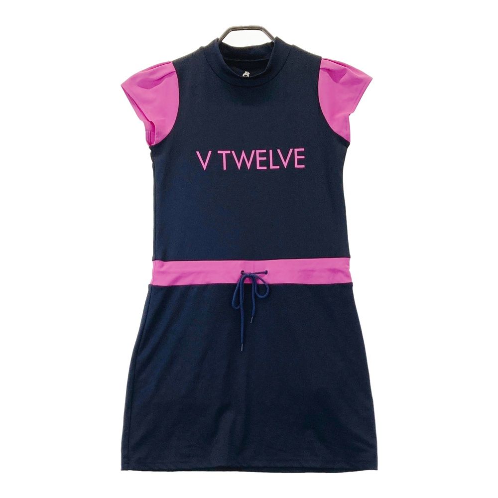 サイズ 0 V12 ヴィトゥエルヴ モックネック半袖ワンピース ネイビー系 240101547996 ゴルフウェア レディース ストスト