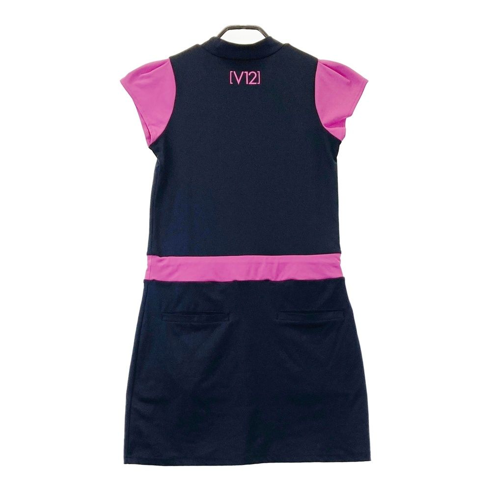 サイズ 0 V12 ヴィトゥエルヴ モックネック半袖ワンピース ネイビー系 240101547996 ゴルフウェア レディース ストスト