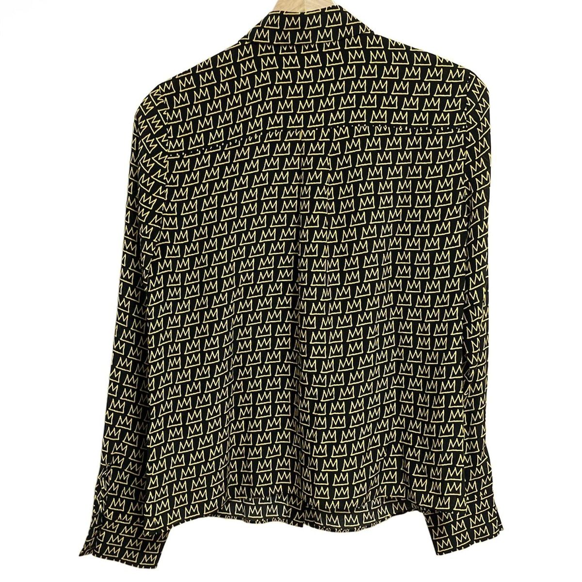 alice olivia アリスオリビア 長袖シャツブラウス サイズXS レディース - 黒×イエロー クラウン柄