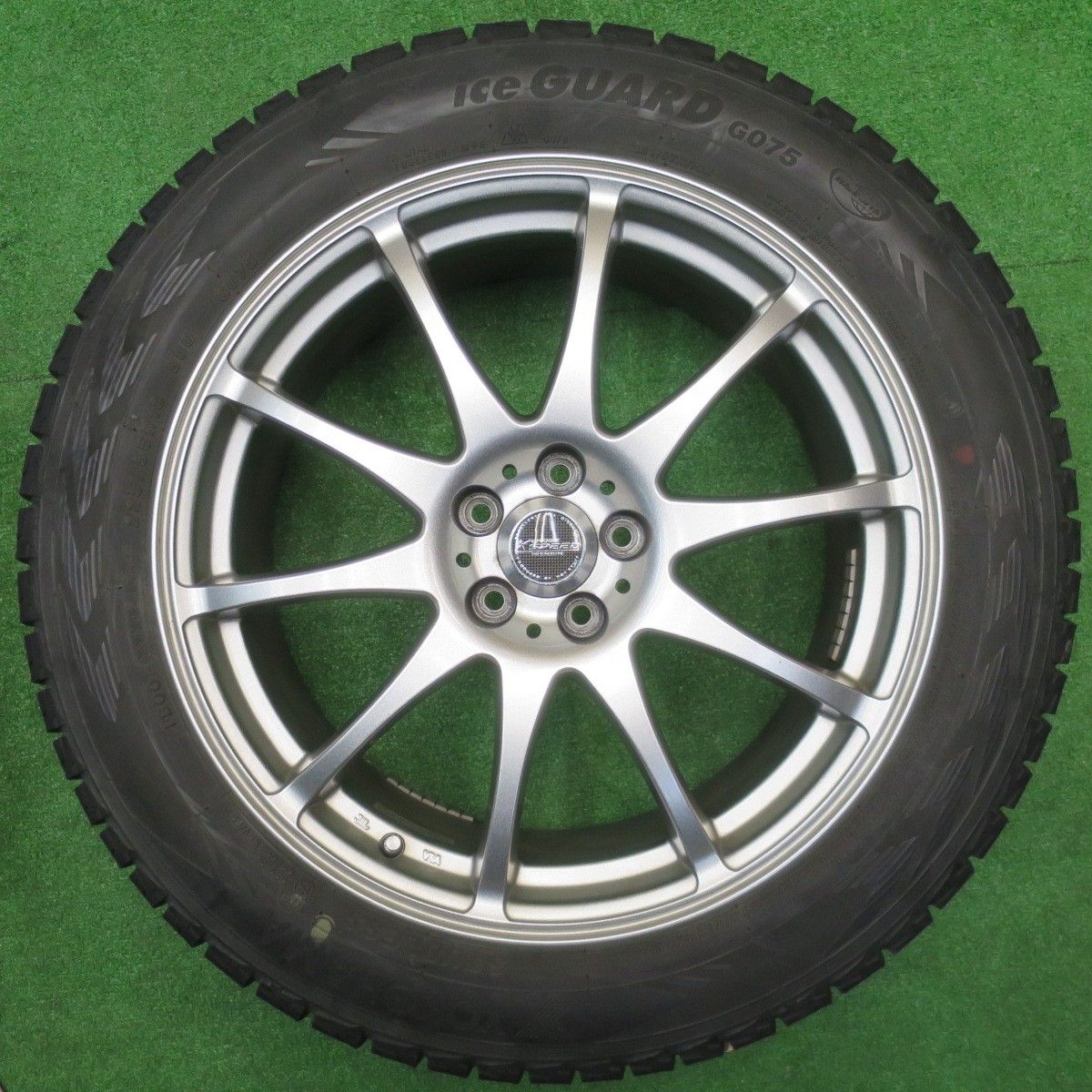 バリ溝 キレイ 9 5分 XV フォレスター 等 225 55 R 18 スタッドレス ヨコハマ アイスガード G 075 X CROSS SPEED PREMIUM クロススピード 18インチ PCD 100 5 H ス