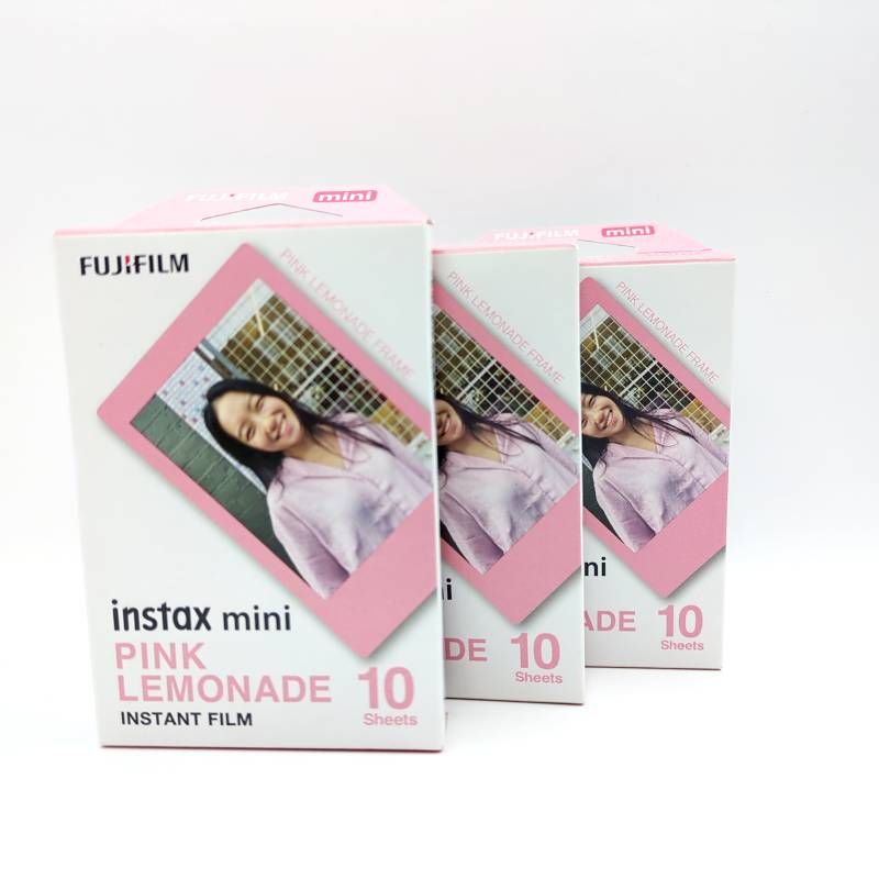 FUJIFILM instax mini フィルム インスタントカメラ チェキ用フィルム 10枚入 3個セット ソリッド ピンクレモネード INSTAX MINI PINK LEMONADE WW 1