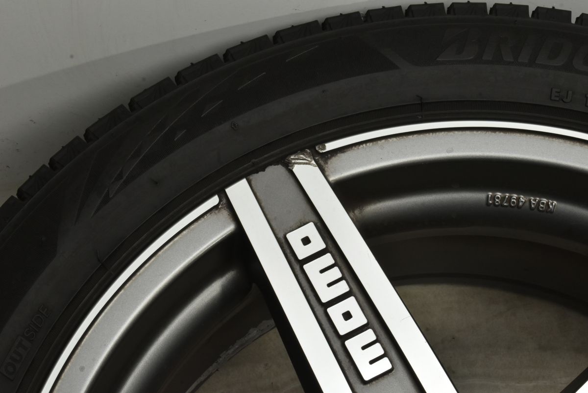  バリ溝 MOMO EVO 18 in 8 J 40 PCD 112 ブリヂストン ブリザックVRX 3 245 45 R メルセデスベンツ W 213 Eクラス 447 Vクラス 18インチ タイヤ ホイールセット