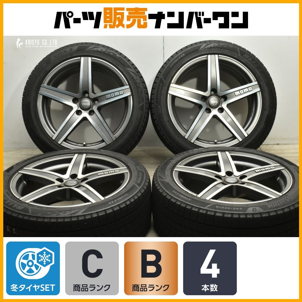バリ溝 MOMO EVO 18 in 8 J 40 PCD 112 ブリヂストン ブリザックVRX 3 245 45 R メルセデスベンツ W 213 Eクラス 447 Vクラス