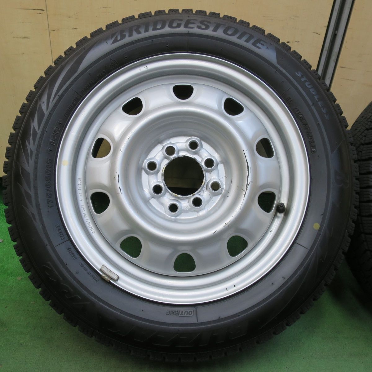 バリ溝 21年 キレイ 9分 スタッドレス 175 65 R 15 ブリヂストン ブリザック VRX 2 TOPY スチール ホイール 15インチ PCD 100 114 3 4 H マルチ 5103005イス