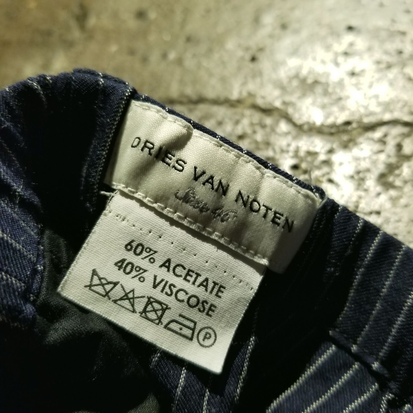 DRIES VAN 本物 NOTEN 20ss ストライプイージーパンツ 46 ドリスヴァン