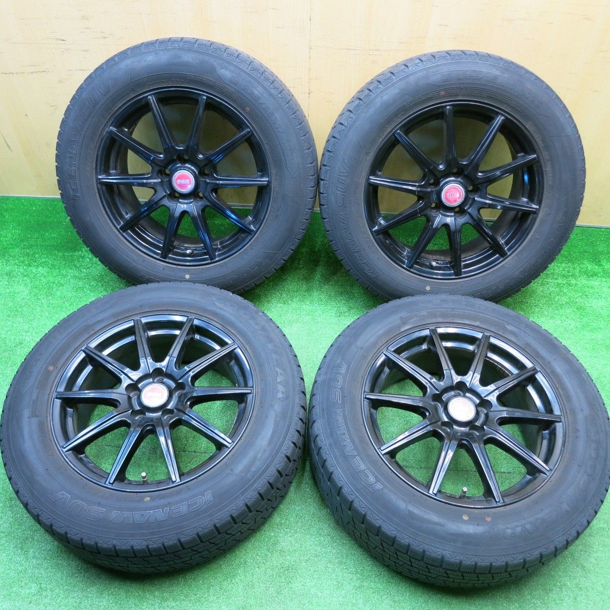 バリ溝 8 5分 スタッドレス 225 65 R 17 グッドイヤー アイスナビ SUV D O S DOS 社外 アルミ 17インチ PCD 114 3 5 H ス