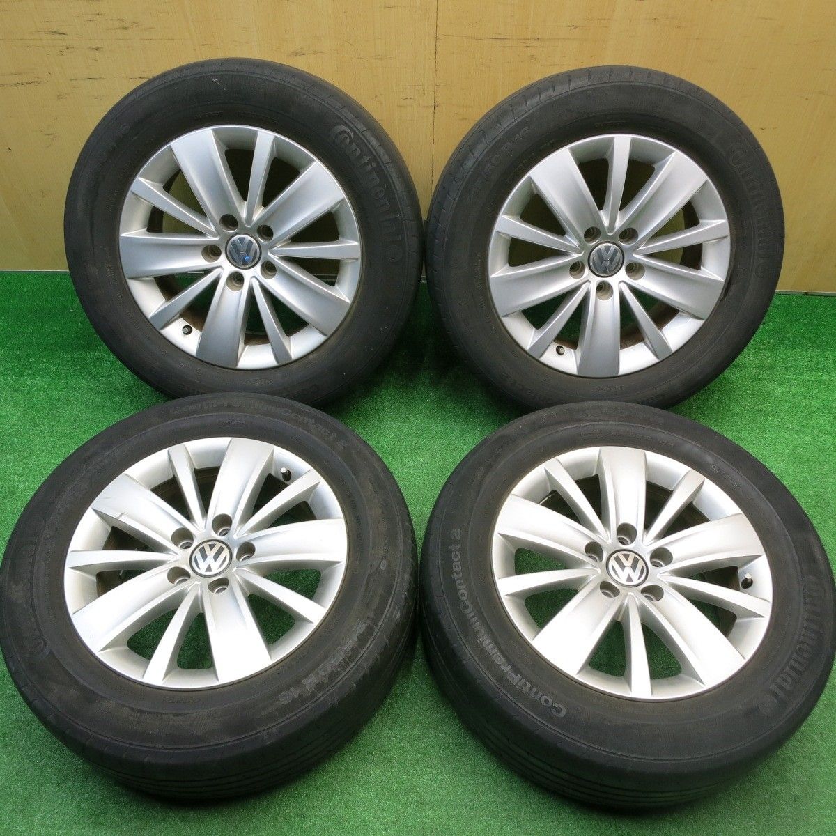 4本価格 ワーゲン 7 N シャラン 215 60 R 16 コンチネンタル コンチ コンタクト2 16インチ PCD 112 5 H ノ