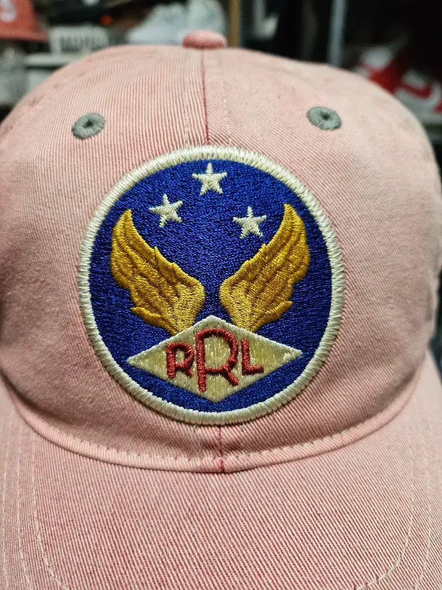 RRL ウィングロゴ ベースボールキャップ ピンク ダブルアールエル ガーメントダイング