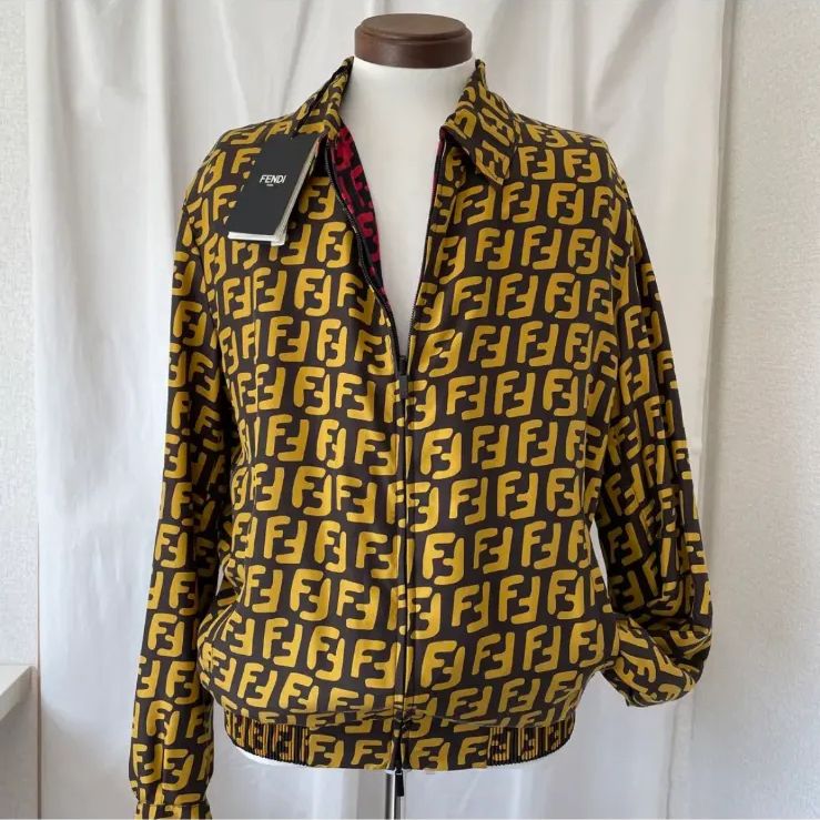 2019SS フェンディ ズッカ柄 ナイロンジャケット リバーシブル FFロゴ
