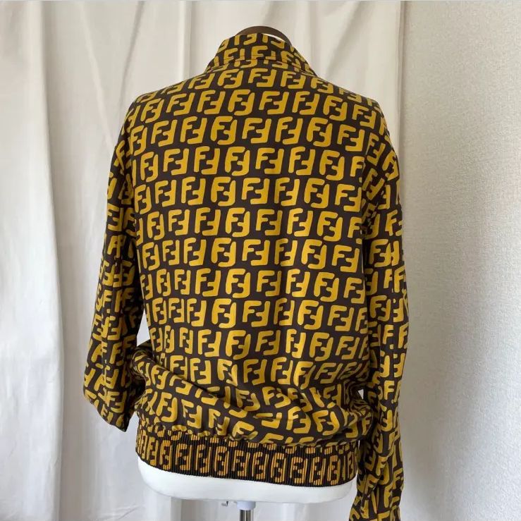 2019 SS フェンディ ズッカ柄 ナイロンジャケット リバーシブル FFロゴ ナイロン BRW 総柄 48