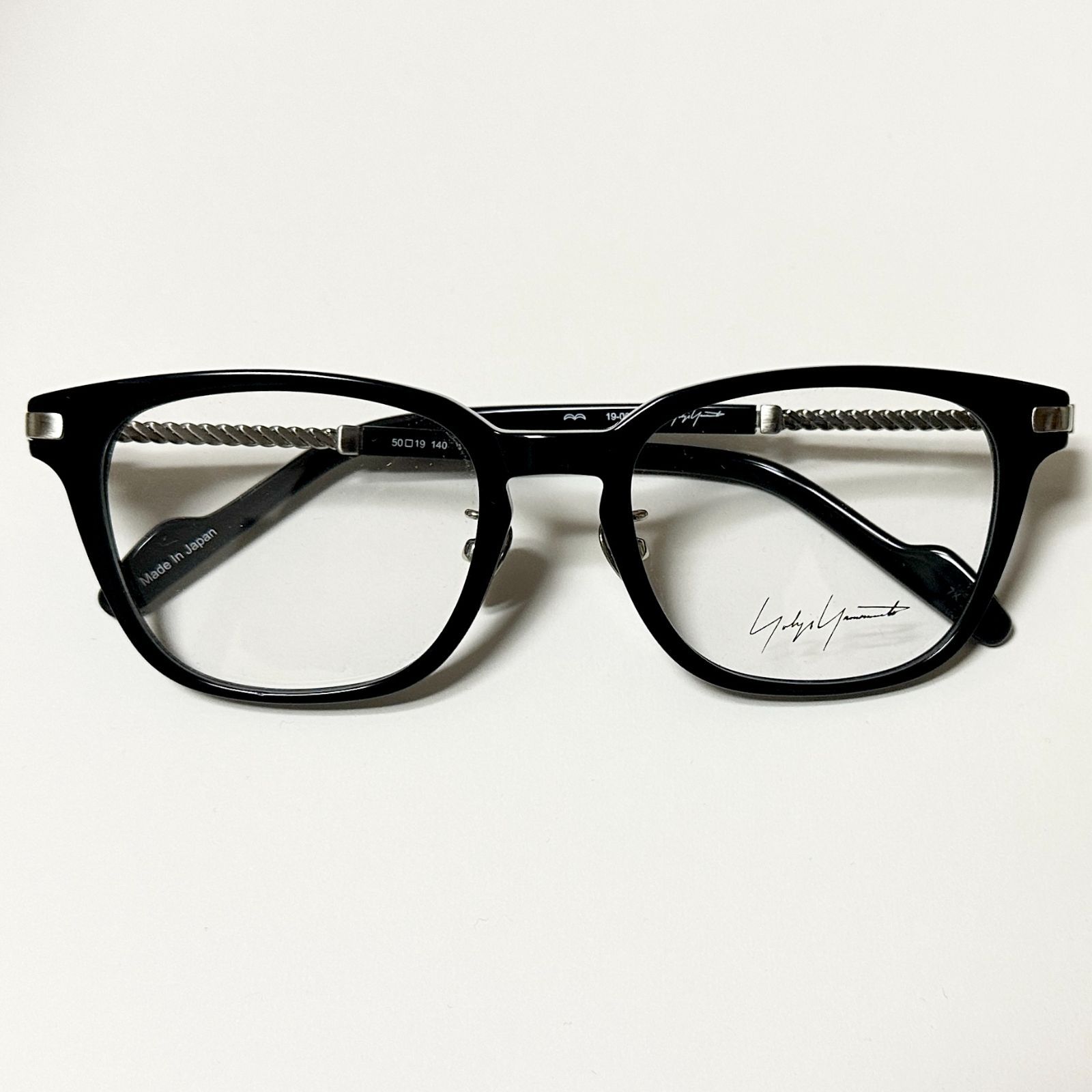 Yohji Yamamoto ヨウジヤマモト YY19-0032-3 黒 メガネ 純正ケース付き チタン素材 Y3