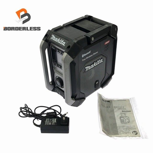 品 makitaマキタ 40Vmax 18V 14.4V 10.8V 充電式現場ラジオ MR005G 黒 ブラック 本体 ACアダプター 取扱説明書 Bluetooth114479