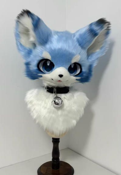 着ぐるみヘッド 猫 NO.409 青 全頭ヘッド ケモノ ファースーツ ぬいぐるみ コスプレ コスチューム kigurumi