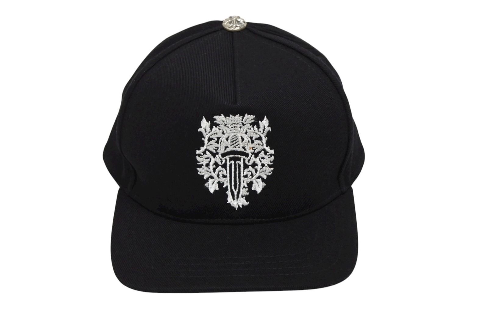 CHROME HEARTS クロムハーツ キャップ ヴィンダガー 刺繍 クロスボール シルバー 925 ブラック ホワイト 4b008896