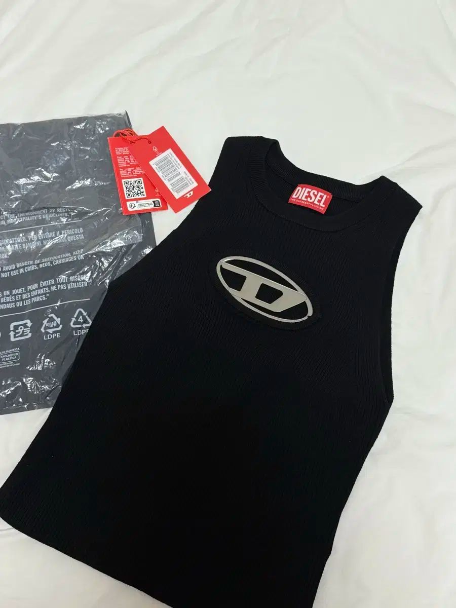 DIESEL オネールバ カットアウト ニット トップス ノースリーブ S サイズ