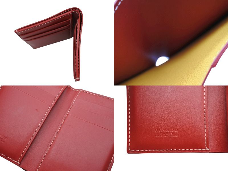 GOYARD ゴヤール マルゼルブ カードケース レッド ゴヤールディンキャンバス 4 b 008879