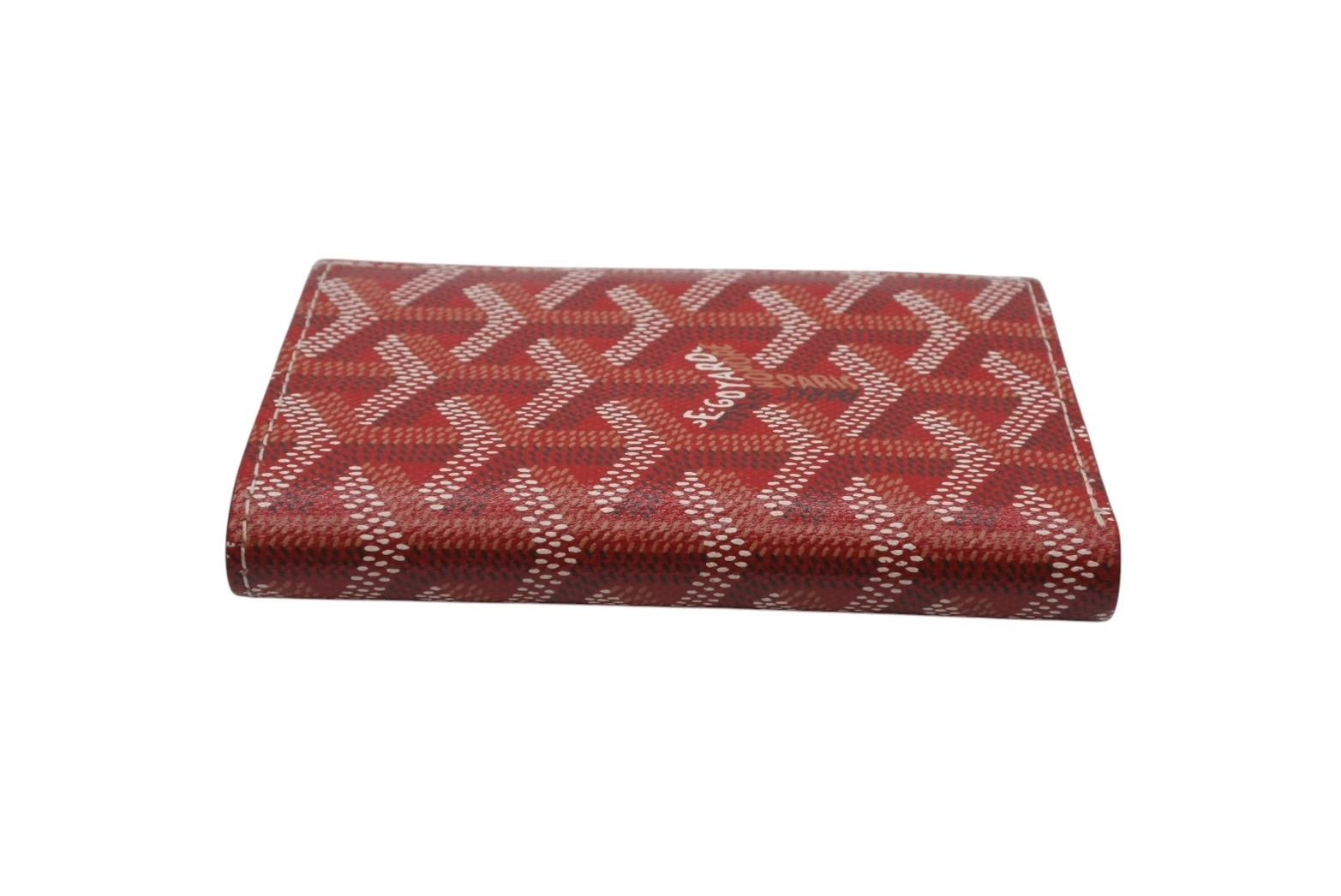 GOYARD ゴヤール マルゼルブ カードケース レッド ゴヤールディンキャンバス 4 b 008879