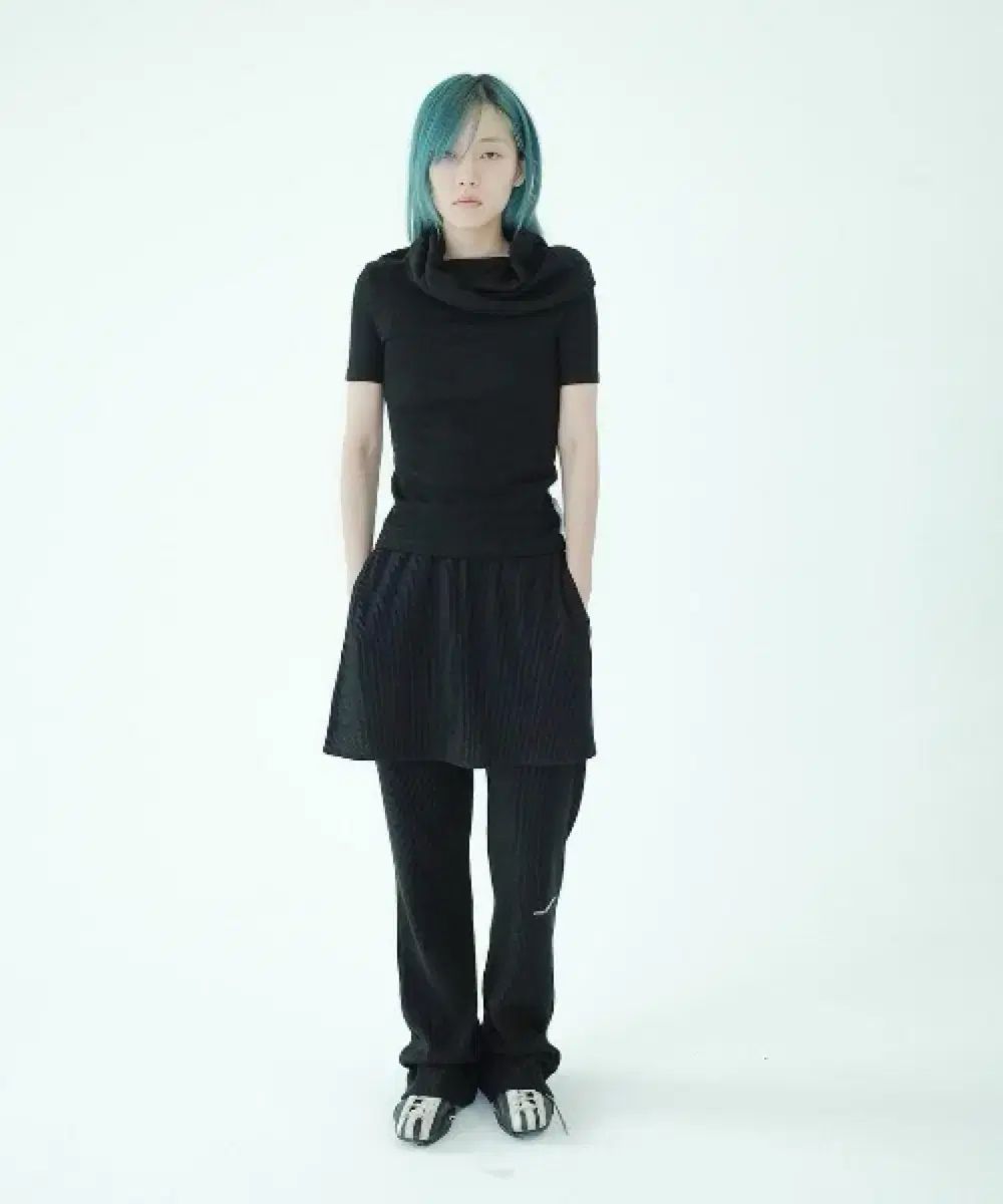 スリム レイヤードパンツ