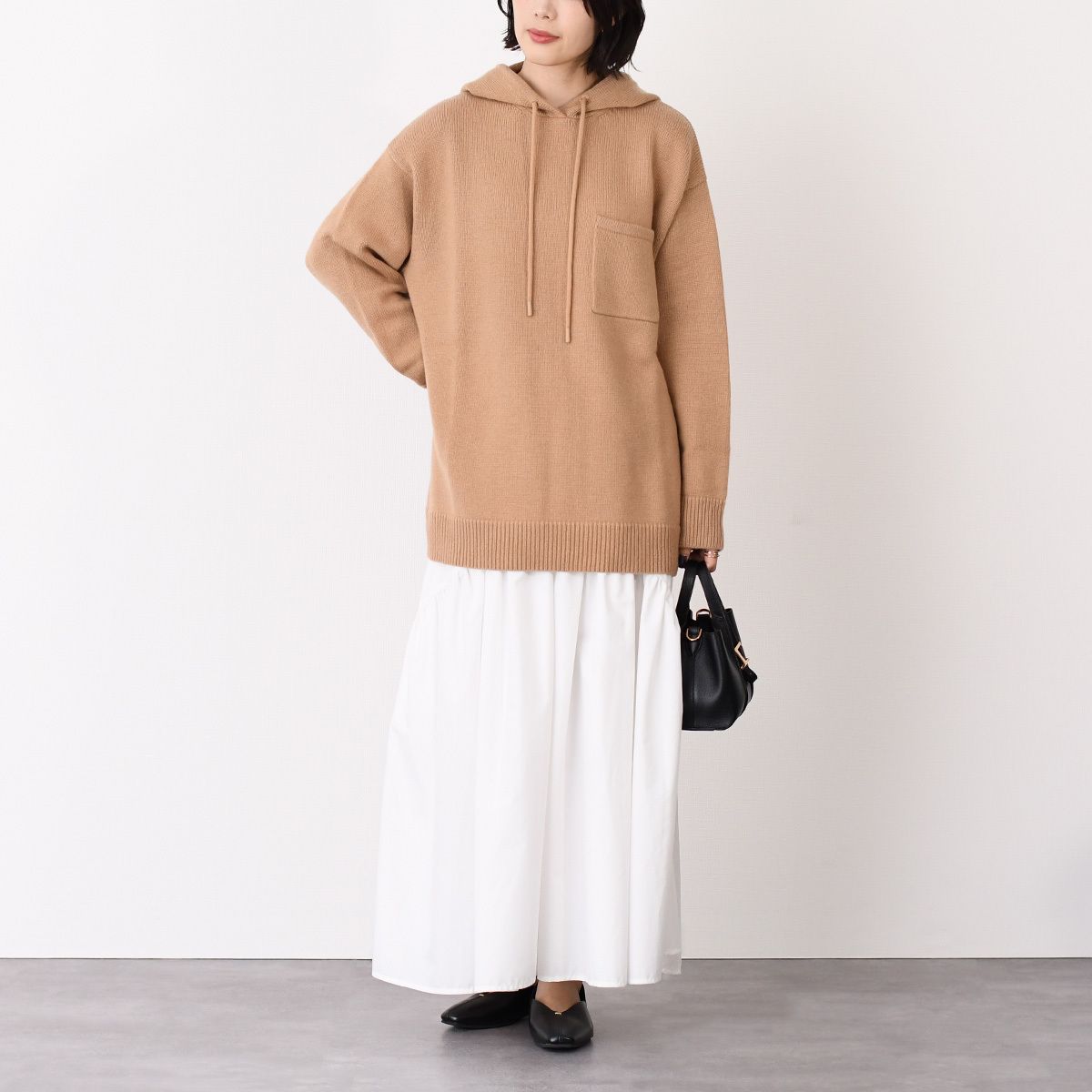 マックスマーラ　MaxMara ロング ニット パーカー L カシミア 混 Max Mara マックスマーラ LIANA ウールカシミア ニットパーカー - メルカリ