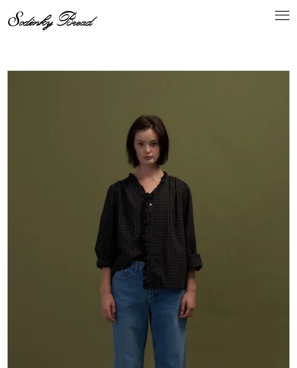 ソーディングキー ブレーザー CHECK柄ブラウス