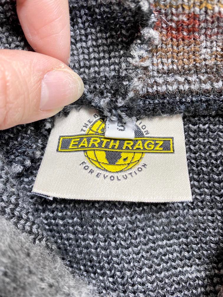 EARTH RAGZ アースラグズ エクアドルニット ネイティブ フーディー