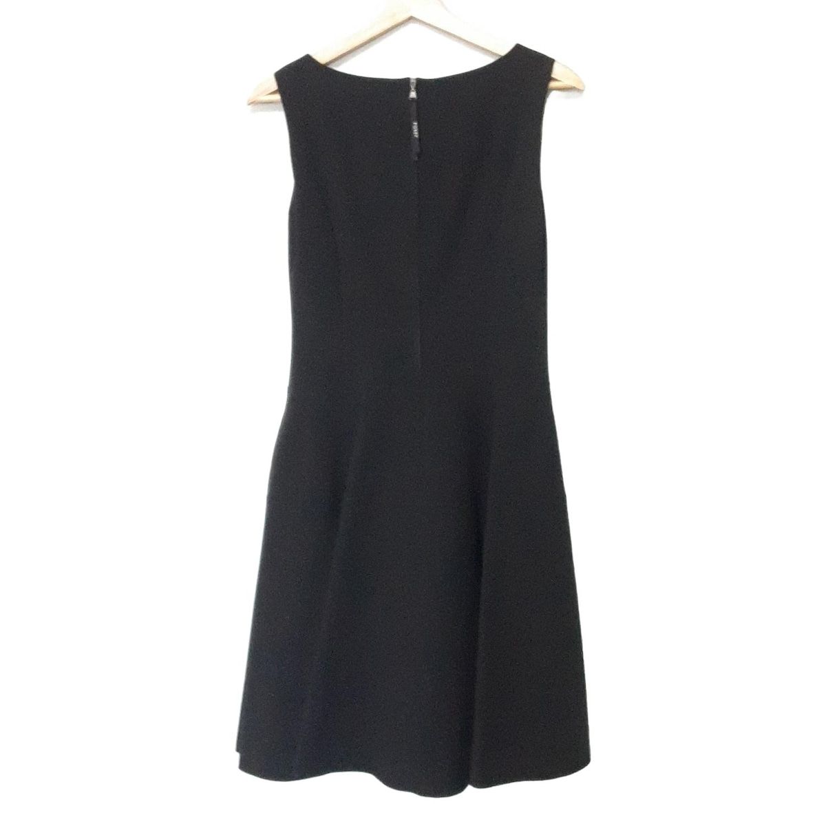 FOXEY NEW YORK フォクシーニューヨーク ワンピース サイズ38 M レディース - 41011 黒 Vネック ノースリーブ ひざ丈
