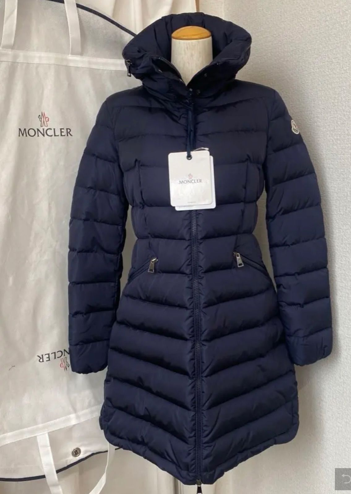 MONCLER モンクレール ダウンコート フラメッテ ネイビー サイズ0