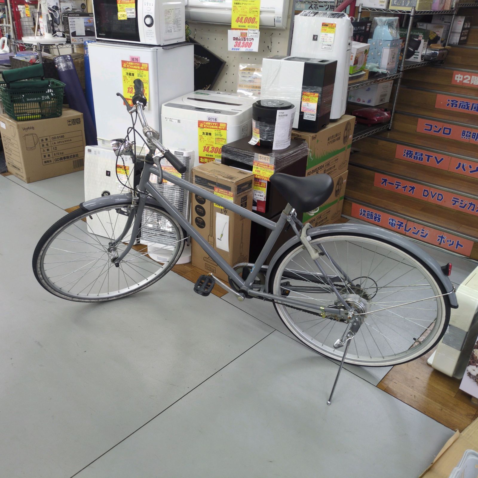 J 056 サビキズ使用感有り 軽快スポーツ自転車 アサヒ 6段 LEDダイナモ 27インチ