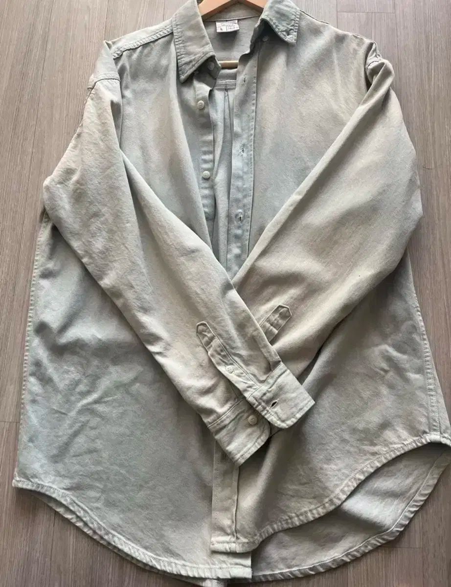 stu ライトブルー デニム シャツ L