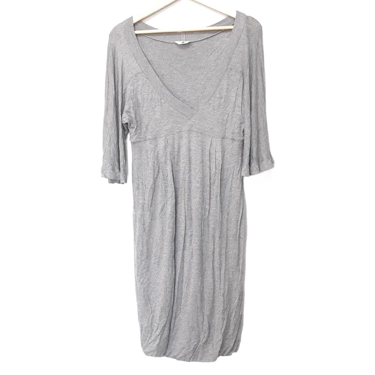 Max Mara マックスマーラ ワンピース サイズ42 M レディース - グレー 七分袖 ひざ丈