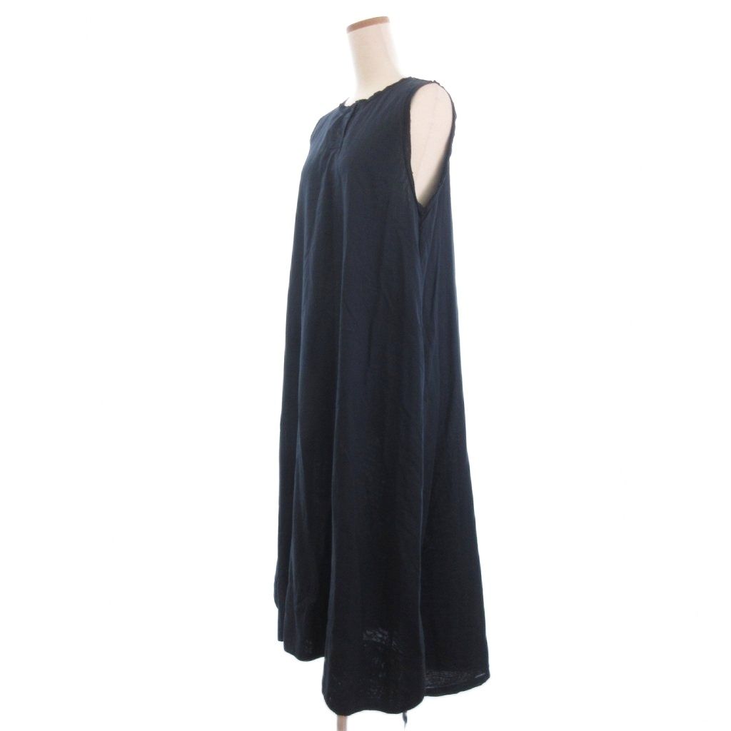 クリステンセンドゥノルド KristenseN DU NORD ロング ワンピース ノースリーブ フ コットン 紺 ネイビー 1 M位
