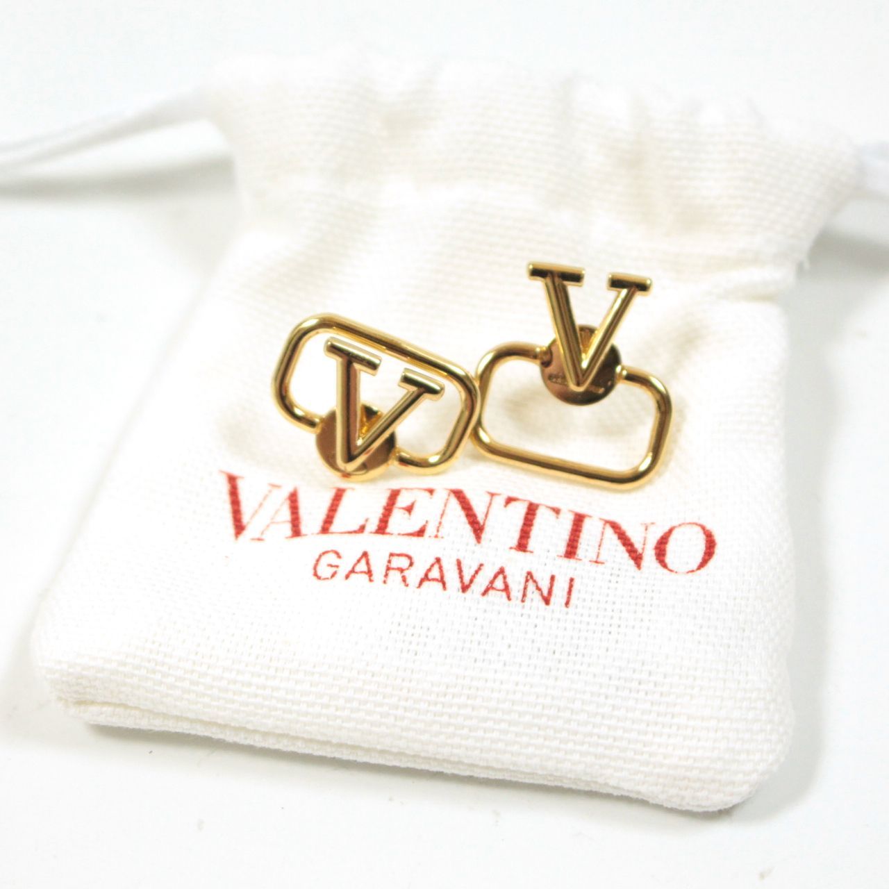新品】 VALENTINO ヴァレンティノ Vロゴ シグネチャー メタル ピアス 