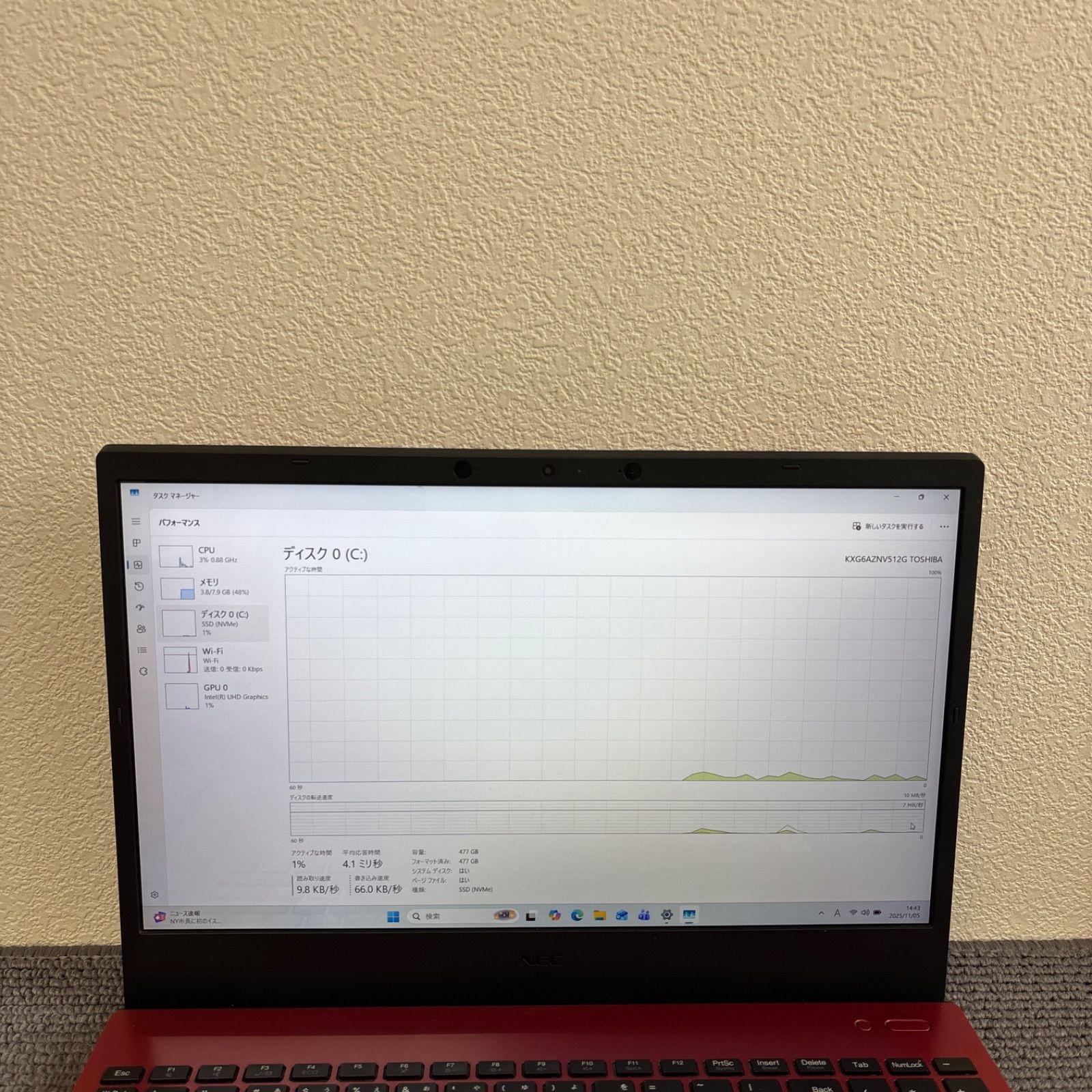 NEC Lavie N1575/A i7-10510U メモリ8GB 顔認証 NEC Lavie N1575/A i7-10510U メモリ8GB SSD 512GB Win11 顔認証