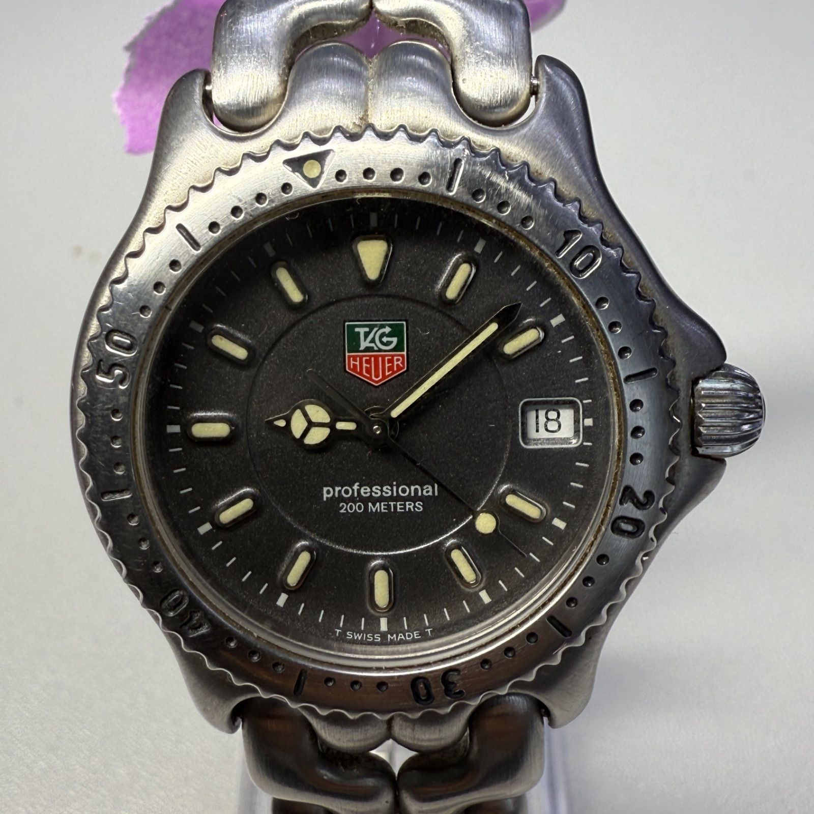 タグホイヤー WG1213-K0 プロフェッショナル 200m TAG Heuer professional デイト レディース