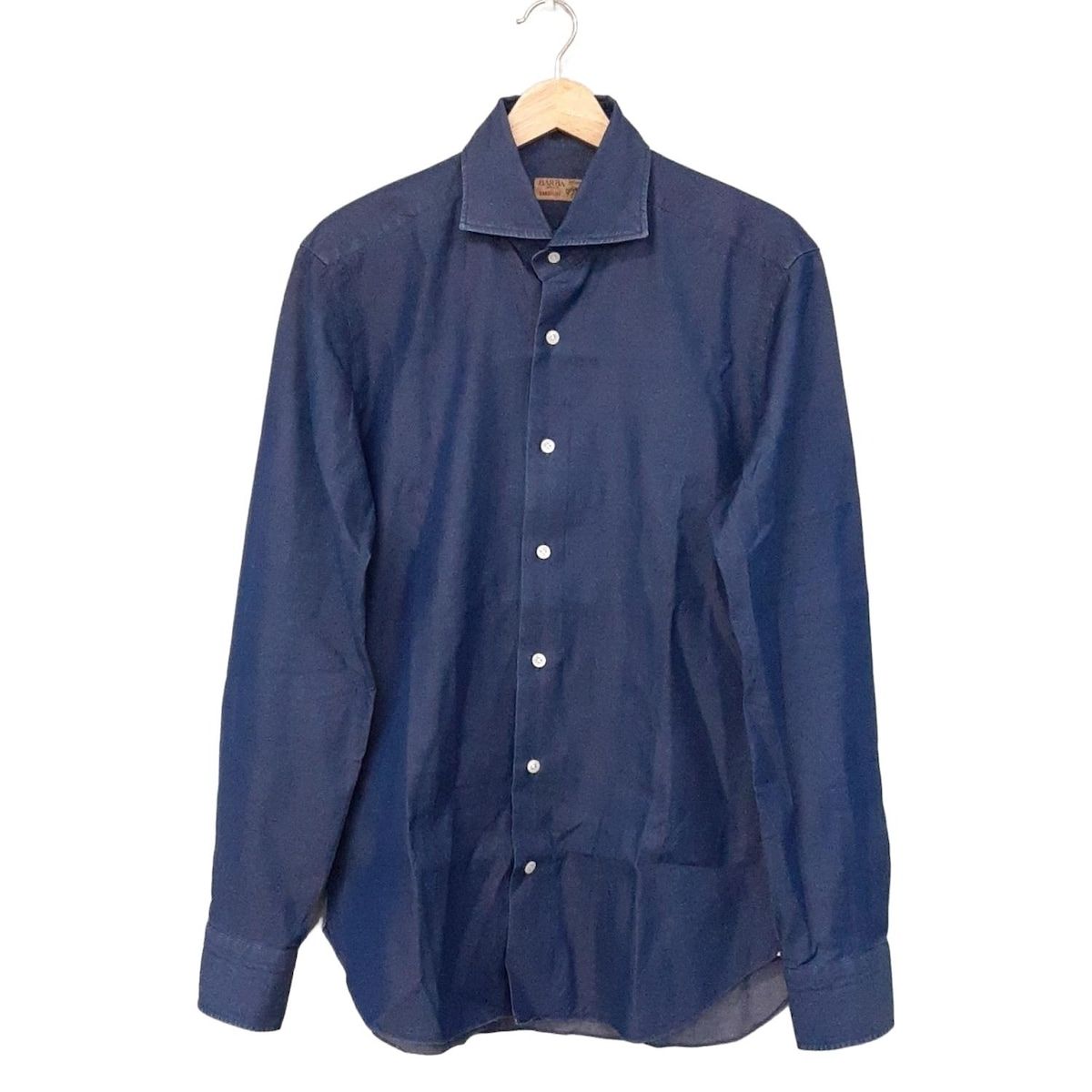 BARBA バルバ 長袖シャツ サイズ4015 3 4 メンズ - ネイビー ライトデニム