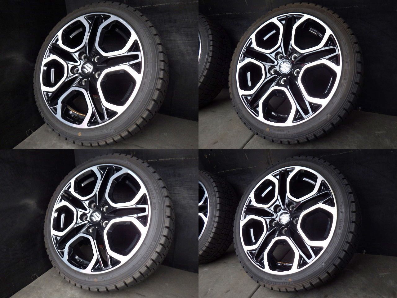 3017 スズキ純正 スイフトスポーツ ホイール 17x6.5J 5穴 PCD114.3 50 4本 195 45R17 製 DUNLOP WM02