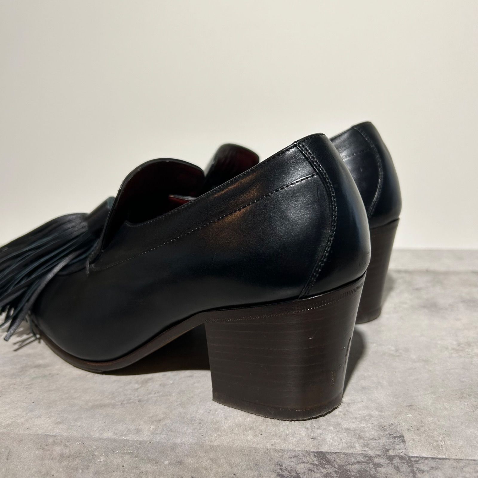  セリーヌ CELINE タッセル チャンキーヒール パンプス ブラック 黒 ビッグタッセル ハイヒール パンプス パンプス