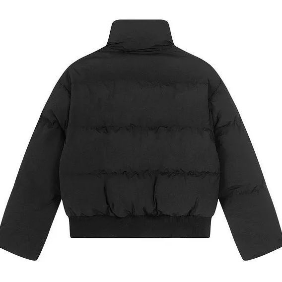 h 秋冬 ｜ユニセックス ヴィンテージ × スタッズ装飾 立ち襟ワイドシルエット中綿ジャケット アメリカンストリート｜カップルコーデ