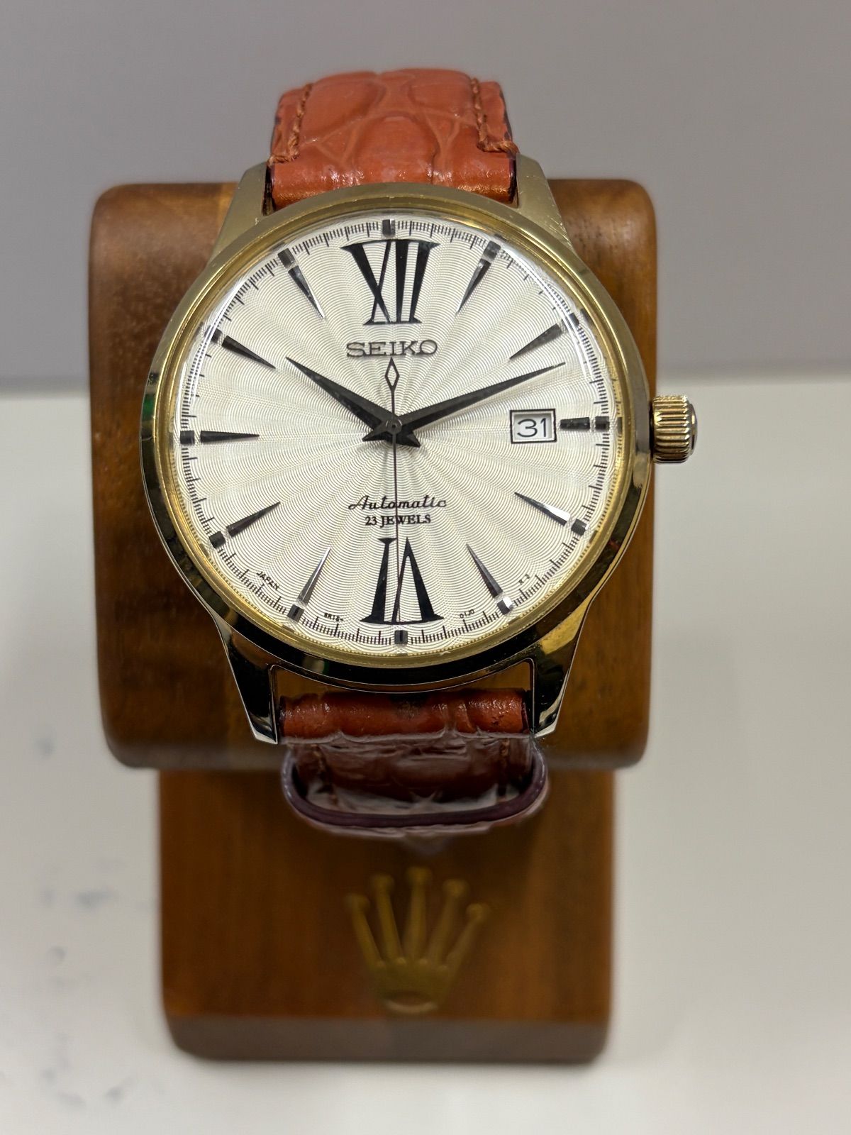 a1 SEIKO セイコー メカニカル 石垣 忍コラボモデル 6R15-01T0 自動巻き 23石 裏スケ ホワイトギョーシェ文字盤 稼働