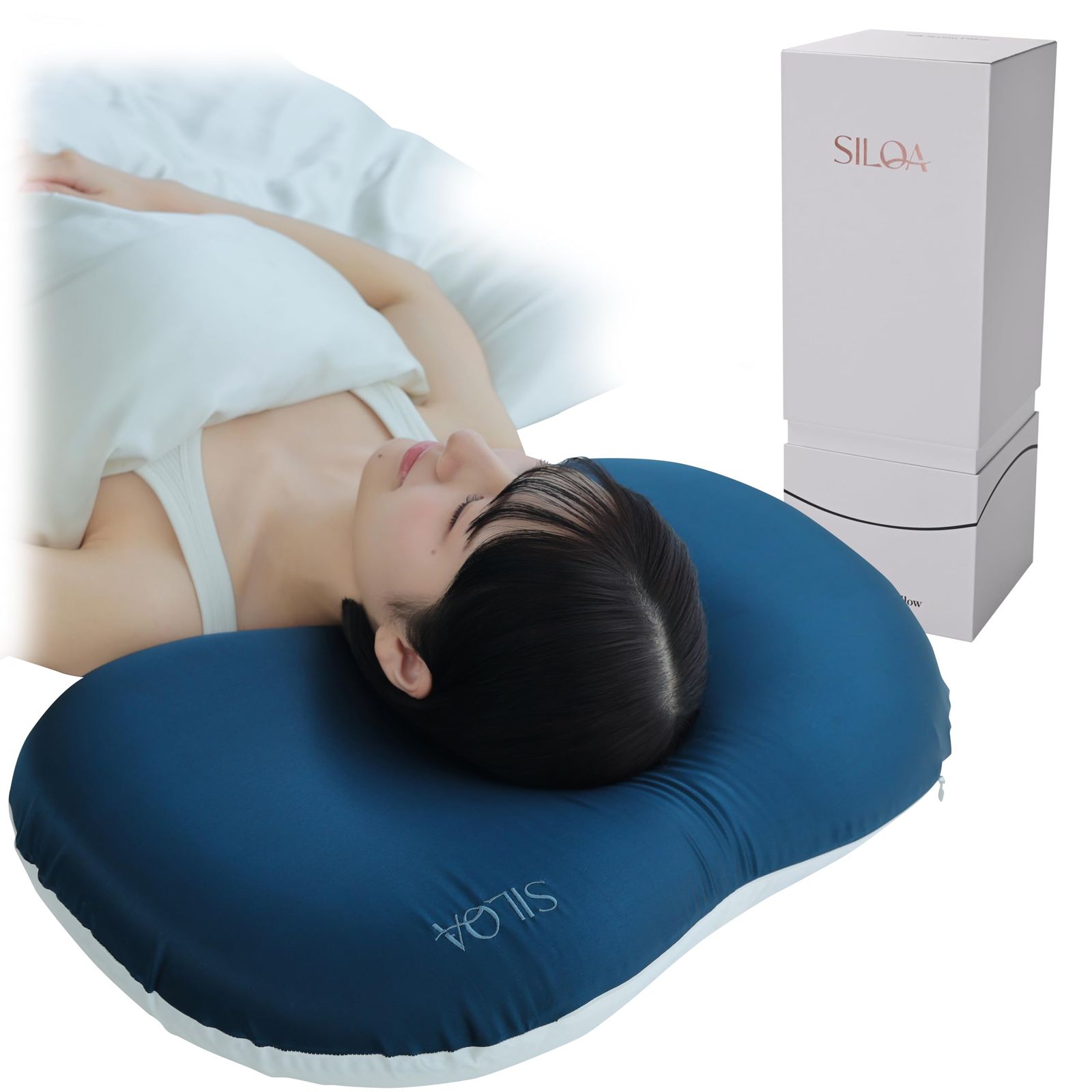 SILQA シルクア R 生シルク ヘアケア枕 摩擦 乾燥 静電気から髪を保護 スルっと滑らかな朝髪へ 25匁 シルクの枕カバー付属 60×30cm