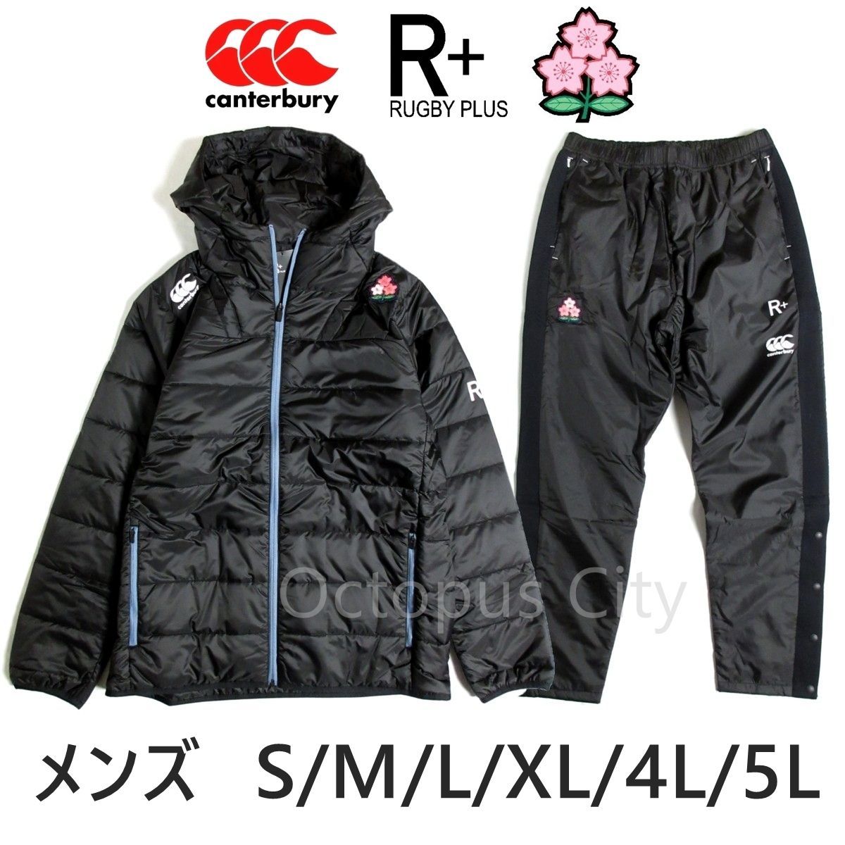メンズ S M L XL 4L 5L canterbury カンタベリー ラグビー日本代表モデル JAPAN ウォーマー ジャケット ウォーマーパンツ 支給品 中綿 防寒 R74065JH R10049JH