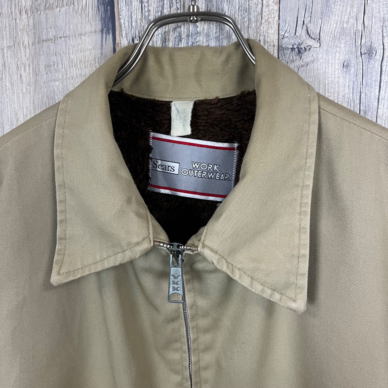 OLD Sears WORK OUTERWEAR 70s シアーズ 米国製 裏地 ファー スイング 