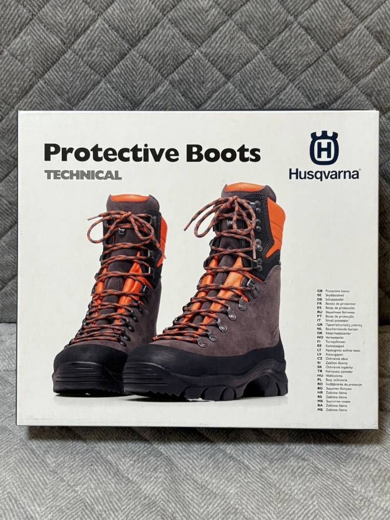 ! ハスクバーナ プロテクティブ レザーブーツ テクニカル 安全靴 EU38
