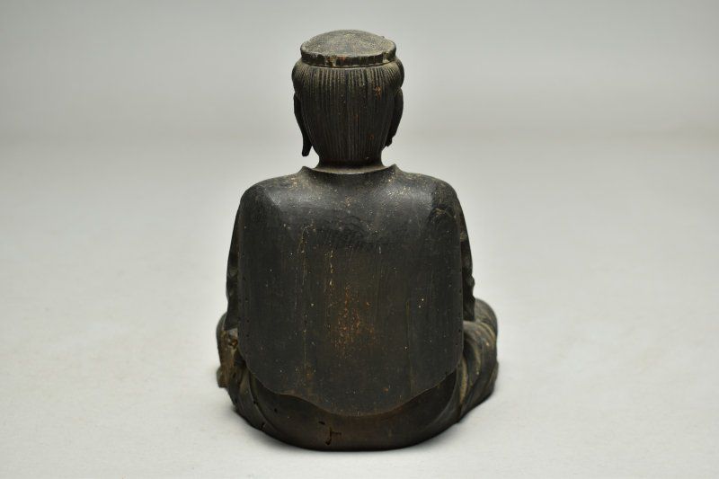 蔵A5383 仏教古美術 木彫座仏 室町時代