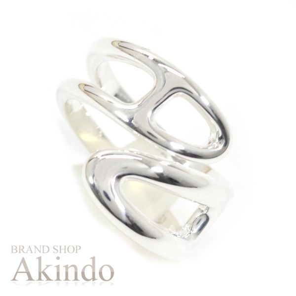 新品】エルメス シェーヌダンクル パンク ツイスト リング #54 14号