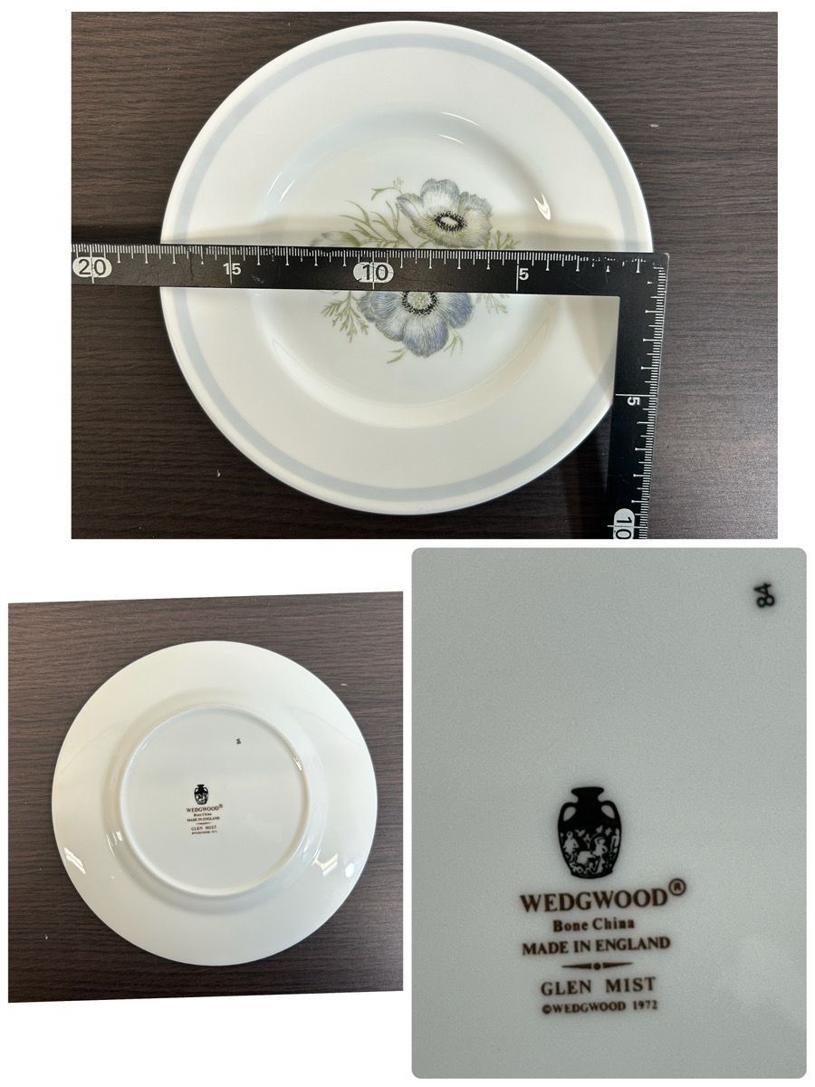 11745-062 WEDGWOOD ウェッジウッド スージークーパーデザイン GLEN MIST グレンミスト プレート3種 5枚