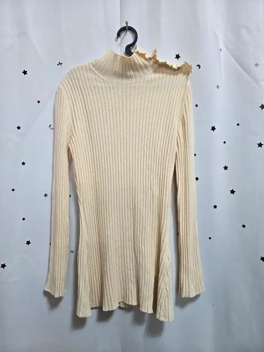 LANVIN ゴージ ウール カシミア ニット フリルネック 長袖Tシャツ 90