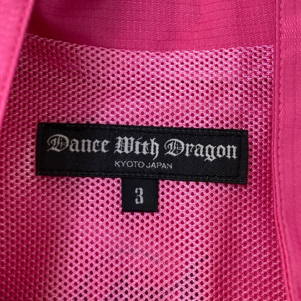サイズ 3 DANCE WITH DRAGON ダンスウィズドラゴン 裏メッシュ 2WAY ジップジャケット ピンク系 240101514509 ゴルフウェア メンズ ストスト LLC-HASEGAWATOSO_COM