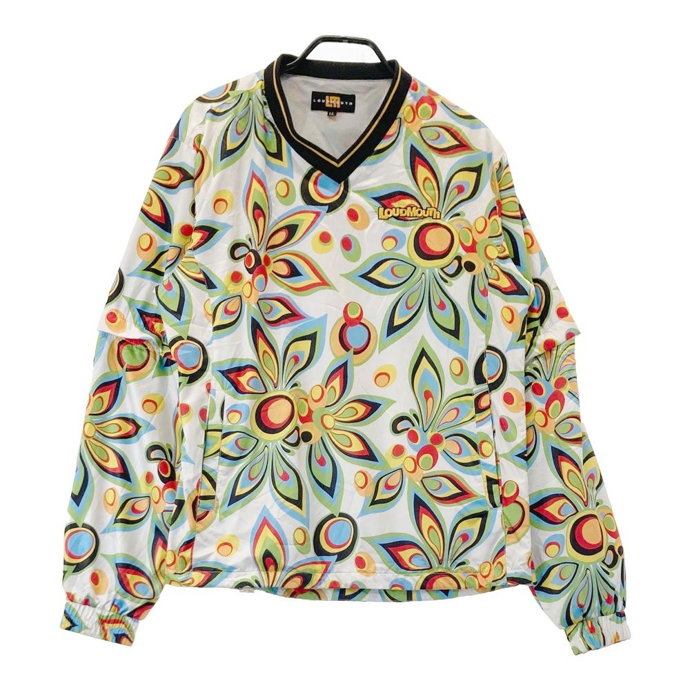 サイズ LL LOUD MOUTH ラウドマウス 2WAY ネック付 ブルゾン シャガデリック柄 ホワイト系 240101549253 ゴルフウェア メンズ ストスト